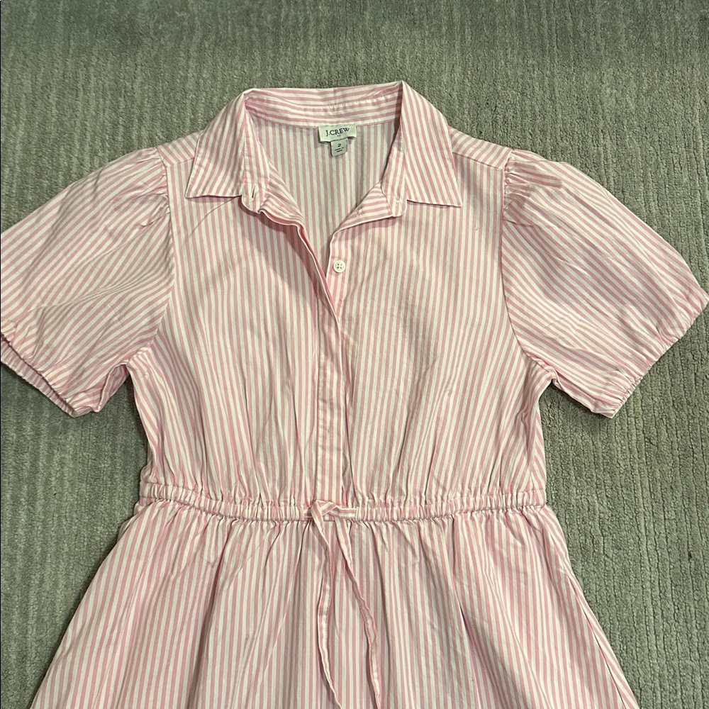 Pink Striped Button-Up Dress – Size 2 🌸 - Picture 3 of 7